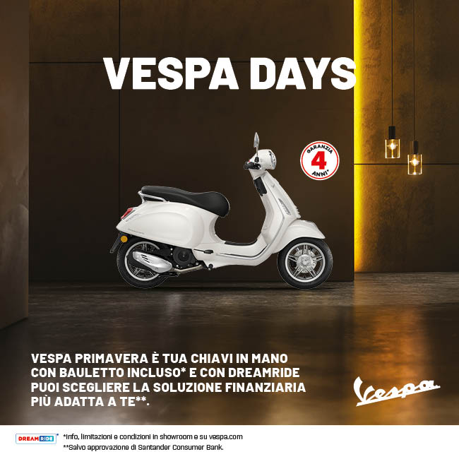 PROMOZIONE VESPA  PRIMAVERA/SPRINT